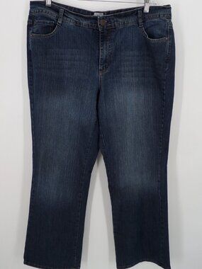 Just My Size Women's Fall Flair Bottom Leg Med Wash Jeans Size 20W EUC